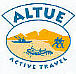 Altue logo, Your active travel home in Chile