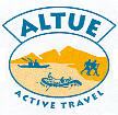 Altue logo, Your active travel home in Chile