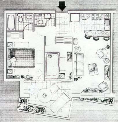 floor plan for apartment 82 for chile pehuenche apartment in cochoa the vina del mar area