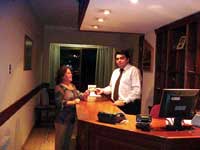 Monica the manager of the hotel Paso Nevado in Chillan, Chile